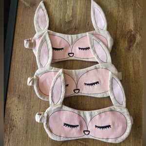 Bundle of 3 Bunny Sleep Masks, never used